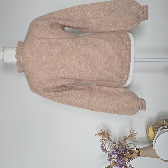 Sezane - Angelie Beige Cardigan Sweater - M - Picture 2 of 9